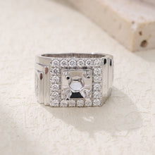 Load image into Gallery viewer, "Couple Ring" 18K rotatable custom-engraved couple diamond ring