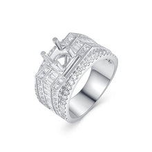 Load image into Gallery viewer, "Couple Ring" 18K rotatable custom-engraved couple diamond ring