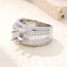 Load image into Gallery viewer, "Couple Ring" 18K rotatable custom-engraved couple diamond ring