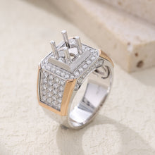 Load image into Gallery viewer, "Couple Ring" 18K rotatable custom-engraved couple diamond ring