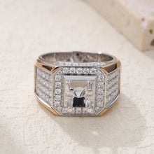 Load image into Gallery viewer, "Couple Ring" 18K rotatable custom-engraved couple diamond ring