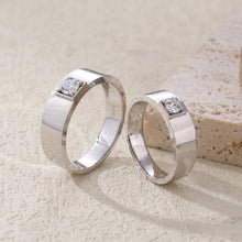 Load image into Gallery viewer, "Couple Ring" 18K rotatable custom-engraved couple diamond ring