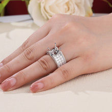 Load image into Gallery viewer, "Couple Ring" 18K rotatable custom-engraved couple diamond ring