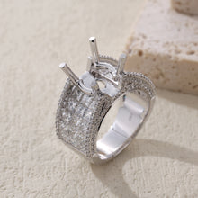 Load image into Gallery viewer, "Couple Ring" 18K rotatable custom-engraved couple diamond ring