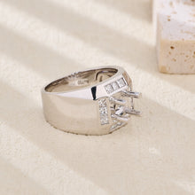 Load image into Gallery viewer, "Couple Ring" 18K rotatable custom-engraved couple diamond ring