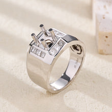 Load image into Gallery viewer, "Couple Ring" 18K rotatable custom-engraved couple diamond ring