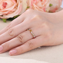 Load image into Gallery viewer, 18K natural baguette sapphire colored gemstone diamond ring