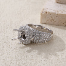 Load image into Gallery viewer, "Couple Ring" 18K rotatable custom-engraved couple diamond ring