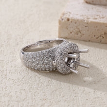 Load image into Gallery viewer, "Couple Ring" 18K rotatable custom-engraved couple diamond ring