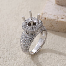 Load image into Gallery viewer, "Couple Ring" 18K rotatable custom-engraved couple diamond ring