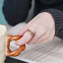 Load image into Gallery viewer, Rombo 18K natural sapphire diamond ring