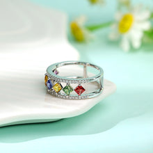 Load image into Gallery viewer, Rombo 18K natural sapphire diamond ring