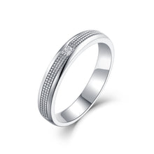 Load image into Gallery viewer, "Couple Ring" 18K rotatable custom-engraved couple diamond ring