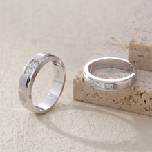Load image into Gallery viewer, "Couple Ring" 18K rotatable custom-engraved couple diamond ring