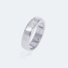 Load image into Gallery viewer, "Couple Ring" 18K light gold/princess diamond couple ring