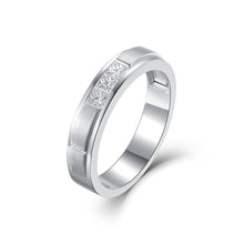 Load image into Gallery viewer, "Couple Ring" 18K rotatable custom-engraved couple diamond ring