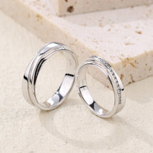 Load image into Gallery viewer, "Couple Ring" 18K rotatable custom-engraved couple diamond ring
