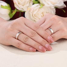 Load image into Gallery viewer, "Couple Ring" 18K rotatable custom-engraved couple diamond ring