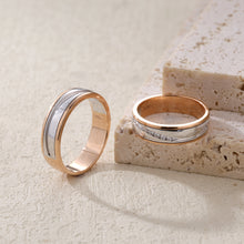 Load image into Gallery viewer, "Couple Ring" 18K rotatable custom-engraved couple diamond ring