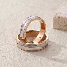 Load image into Gallery viewer, "Couple Ring" 18K rotatable custom-engraved couple diamond ring