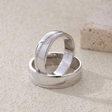 Load image into Gallery viewer, "Couple Ring" 18K rotatable custom-engraved couple diamond ring