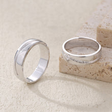Load image into Gallery viewer, "Couple Ring" 18K rotatable custom-engraved couple diamond ring