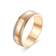 Load image into Gallery viewer, "Couple Ring" 18K rotatable custom-engraved couple diamond ring