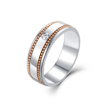 Load image into Gallery viewer, "Couple Ring" 18K rotatable custom-engraved couple diamond ring