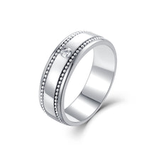 Load image into Gallery viewer, "Couple Ring" 18K rotatable custom-engraved couple diamond ring