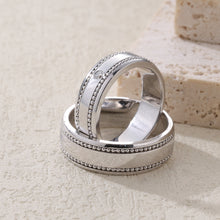 Load image into Gallery viewer, "Couple Ring" 18K rotatable custom-engraved couple diamond ring