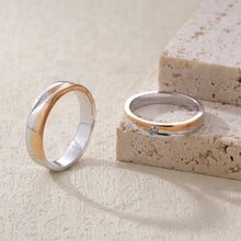 Load image into Gallery viewer, "Couple Ring" 18K rotatable custom-engraved couple diamond ring