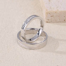 Load image into Gallery viewer, "Couple Ring" 18K rotatable custom-engraved couple diamond ring