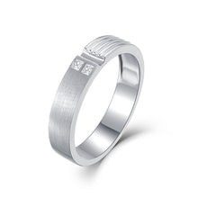 Load image into Gallery viewer, "Couple Ring" 18K rotatable custom-engraved couple diamond ring