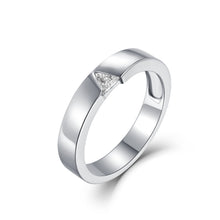 Load image into Gallery viewer, "Couple Ring" 18K rotatable custom-engraved couple diamond ring