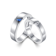 Load image into Gallery viewer, "Couple Ring" 18K rotatable custom-engraved couple diamond ring