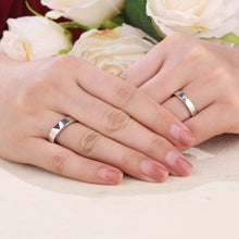 Load image into Gallery viewer, "Couple Ring" 18K rotatable custom-engraved couple diamond ring