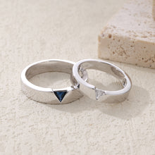 Load image into Gallery viewer, "Couple Ring" 18K rotatable custom-engraved couple diamond ring