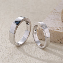 Load image into Gallery viewer, "Couple Ring" 18K rotatable custom-engraved couple diamond ring