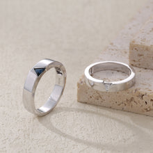 Load image into Gallery viewer, "Couple Ring" 18K rotatable custom-engraved couple diamond ring