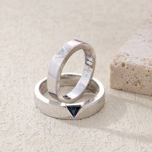 Load image into Gallery viewer, "Couple Ring" 18K rotatable custom-engraved couple diamond ring