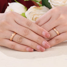 Load image into Gallery viewer, "Couple Ring" 18K rotatable custom-engraved couple diamond ring