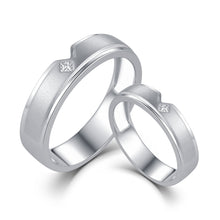 Load image into Gallery viewer, "Couple Ring" 18K rotatable custom-engraved couple diamond ring