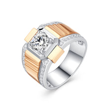 Load image into Gallery viewer, "Couple Ring" 18K rotatable custom-engraved couple diamond ring