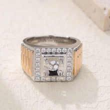 Load image into Gallery viewer, "Couple Ring" 18K rotatable custom-engraved couple diamond ring