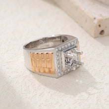 Load image into Gallery viewer, "Couple Ring" 18K rotatable custom-engraved couple diamond ring