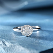 Load image into Gallery viewer, 18K natural pear-shaped diamond ring