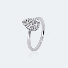Load image into Gallery viewer, 18K natural pear-shaped diamond ring