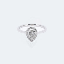Load image into Gallery viewer, 18K natural pear-shaped diamond ring