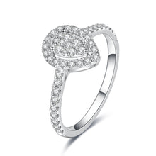 Load image into Gallery viewer, 18K natural pear-shaped diamond ring
