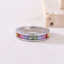 Load image into Gallery viewer, 18K Natural Princess Sapphire Colored Diamond Ring